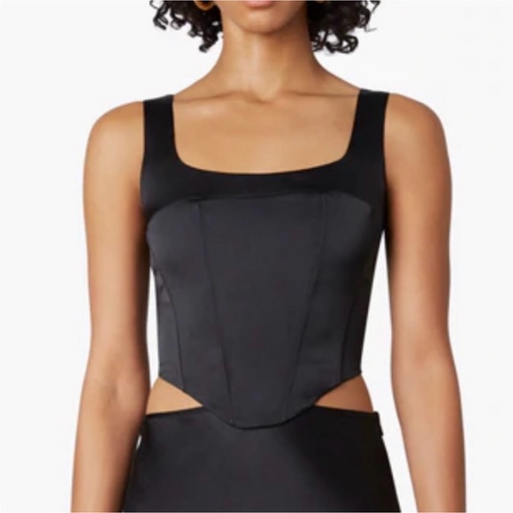 NIA L Lera Corset crop top satin crop top - Picture 1 of 13